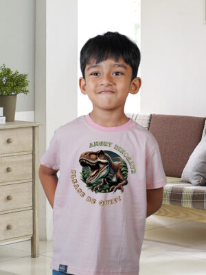 Kids Round Neck T-Shirt Half Sleeves 100% Cotton Rich Ultra Soft Fabric Comfortable Stylish Printed Original Branded Tshirt for Unisex ."Baby Pink"