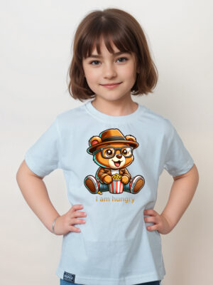 Kids Round Neck T-Shirt Half Sleeves 100% Cotton Rich Ultra Soft Fabric Comfortable Stylish Printed Original Branded Tshirt for Unisex."White"