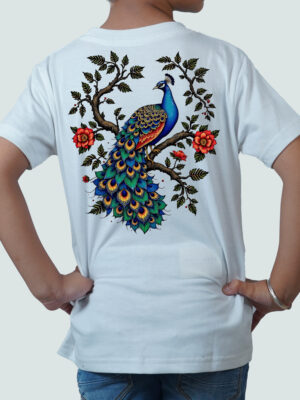 Kids Round Neck T-Shirt Half Sleeves 100% Cotton Rich Ultra Soft Fabric Comfortable Stylish Printed Original Branded Tshirt for Unisex ."White"