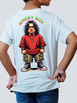 Kids Round Neck T-Shirt Half Sleeves 100% Cotton Rich Ultra Soft Fabric Comfortable Stylish Printed Original Branded Tshirt for Boy."White"