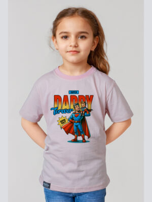 Kids Round Neck T-Shirt Half Sleeves 100% Cotton Rich Ultra Soft Fabric Comfortable Stylish Printed Original Branded Tshirt for Unisex ."Baby Pink"