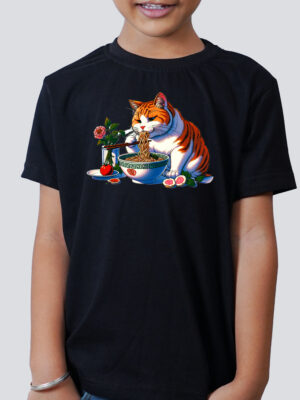 Kids Round Neck T-Shirt Half Sleeves 100% Cotton Rich Ultra Soft Fabric Comfortable Stylish Printed Original Branded Tshirt for Unisex ."Black"