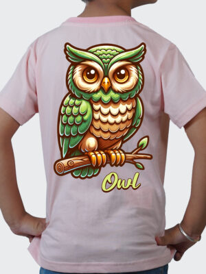 Kids Round Neck Back Printed T-Shirt Half Sleeves 100% Cotton Rich Ultra Soft Fabric Comfortable Stylish  Original Branded Tshirt for Unisex ."Baby Pink"