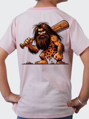 Kids Round Neck Back Printed T-Shirt Half Sleeves 100% Cotton Rich Ultra Soft Fabric Comfortable Stylish  Original Branded Tshirt for Unisex ."Baby Pink"