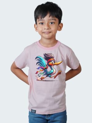 Kids Round Neck T-Shirt Half Sleeves 100% Cotton Rich Ultra Soft Fabric Comfortable Stylish Printed Original Branded Tshirt for Unisex ."Baby Pink"